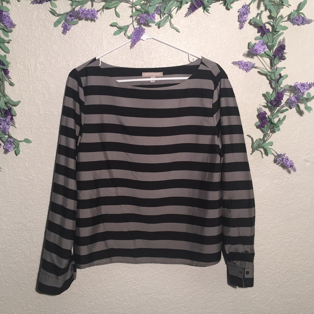 Banana Republic Long Sleeve Striped Medium Top